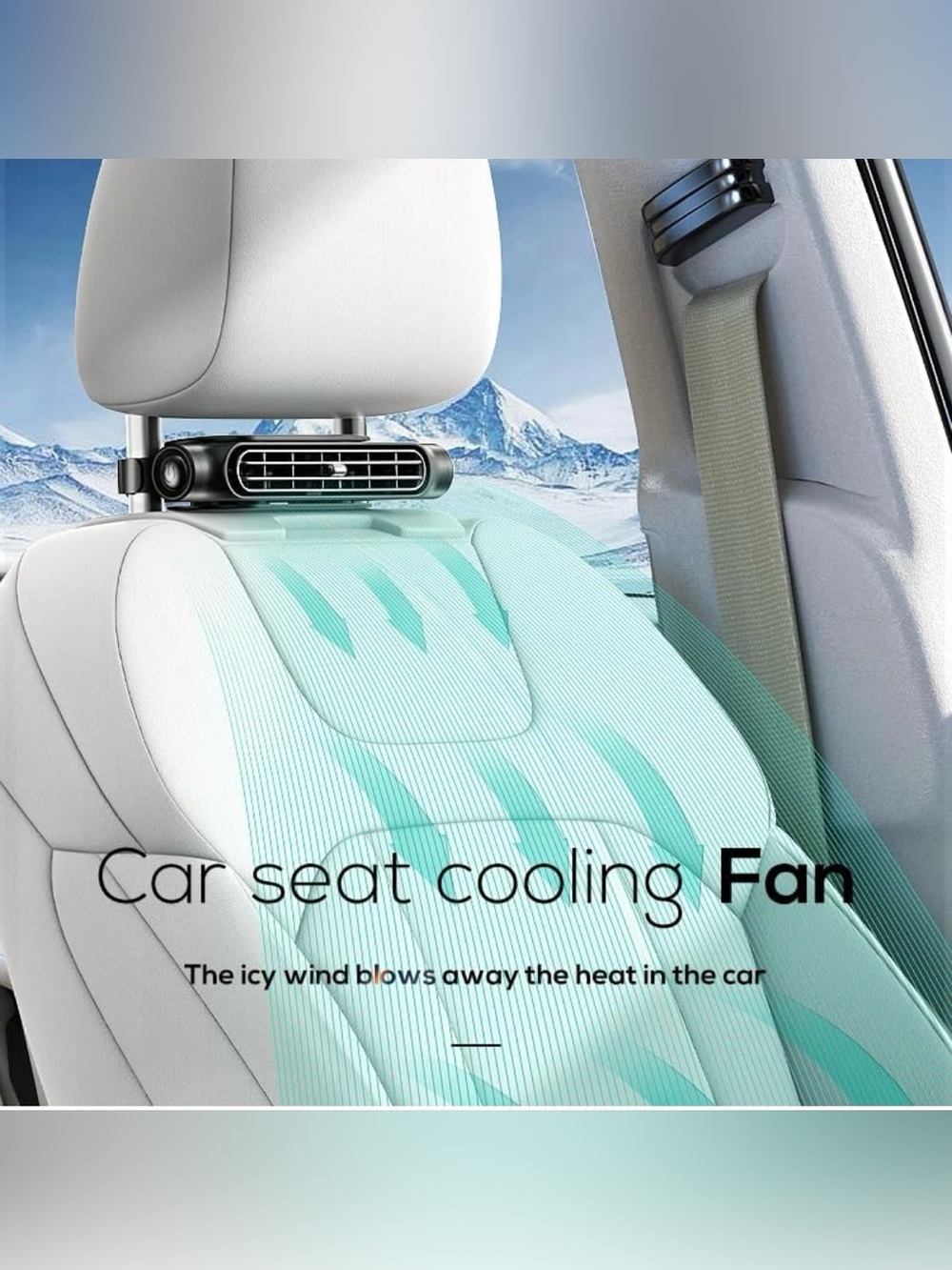 Car Fan for Driver and Passenger's Seat - Mini Portable USB Backseat Cooling - Picture 2 of 9